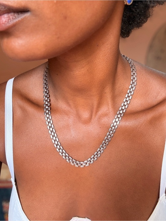 Other - Sterling Silver Double Link Chain Necklace - Silver